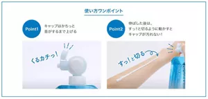 使い方のポイント 1.キャップはかちっと音がするまで上げる 2.伸ばした後は、すっ!と切るように動かすとキャップが汚れない!