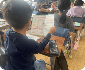 教材を使用している様子