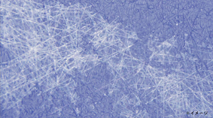 ファインファイバーの膜が液体を吸い込む様子