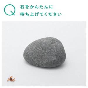 石をかんたんに持ち上げてください