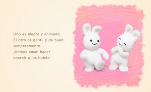 Uno es alegre y animado. El otro es gentil y de buen temperamento. ¡Ambos aman hacer sonreír a los bebés!