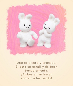 Uno es alegre y animado. El otro es gentil y de buen temperamento. ¡Ambos aman hacer sonreír a los bebés!