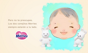 Pero no te preocupes. Los dos conejitos Merries siempre estarán a tu lado.
