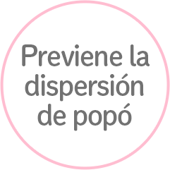 Previene la dispersión de popó