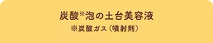 炭酸※泡の土台美容液 ※炭酸ガス(噴射剤)