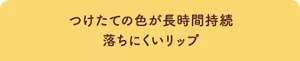 つけたての色が長時間持続 落ちにくいリップ