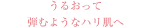 うるおって弾むようなハリ肌へ