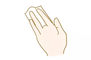 コットンの持ち方