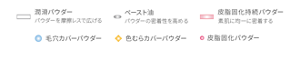 潤滑パウダー パウダーを 摩擦レスで広げる ペースト油 パウダーの 密着性を高める 皮脂固化持続パウダー 素肌に均一に密着する 毛穴カバーパウダー 色むらカバーパウダー 皮脂固化パウダー