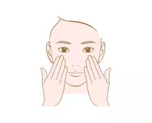 ⑤最後に、気になる部分に指の腹を当て、約5秒ほどじっくりと密着させます。