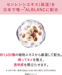 センレンシエキス(保湿)を日本で唯一ALBLANCに配合