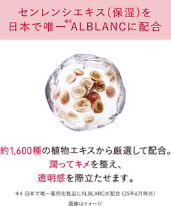 センレンシエキス(保湿)を日本で唯一ALBLANCに配合