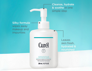 Woman with nourished skin against a teal background