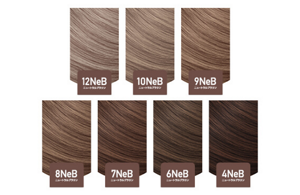 Seven different neutral brown colors and their codes