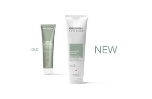 a package of goldwell stylesign curl control and defining cream on a white background
