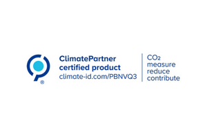 Climate neutral label attesting the products climate neutrality.