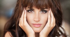 beautiful brunette smiling woman portrait lifestyle