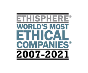 Logo of Ethisphere world's most ethical companies 2007 to 2021