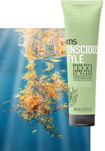 KMS consciusstyle beach style creme infront of a background of seaweed floating underwater