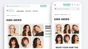 News & Events page of the Kao Pro Shop open on a smartphone and tablet