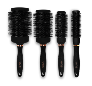 Černé nylonové kartáče na vlasy VARIS ve třech různých velikostech