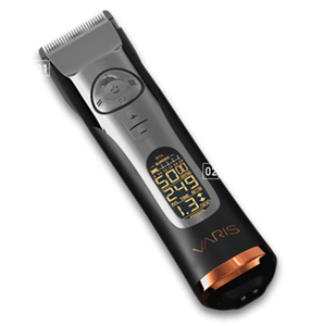 Silver and black VARIS hair clipper