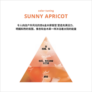 令人向往户外风光的杏&金木犀香型 营造充满活力、 明媚和煦的氛围，像杏和金木犀一样沐浴着太阳的能量