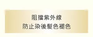 阻擋紫外線 防止染後髮色褪色