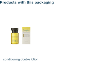 Products with this packaging. conditioning double lotion