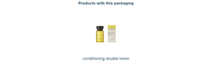 Products with this packaging. conditioning double lotion