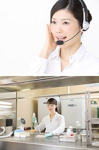 画像：担当者がヒアリングしているイメージと、安全性点検イメージ