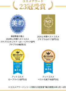 コスメアワード23冠受賞