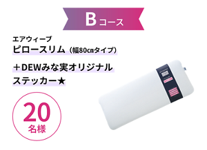 Bコース　エアウィーブ ピロースリム（幅80cmタイプ） +DEWみな実オリジナルステッカー★　20名様