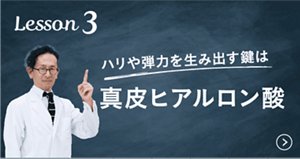 Lesson 3　ハリや弾力を生み出す鍵は真皮ヒアルロン酸