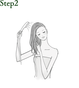 step2 その後軽くすすぎます。