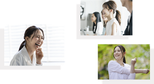 様々な表情の動きがあってもフィットしてくずれにくいイメージ