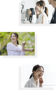 様々な表情の動きがあってもフィットしてくずれにくいイメージ