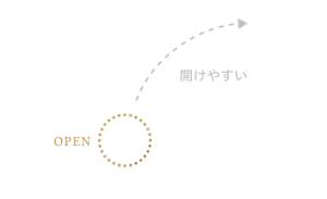 開けやすいデザイン