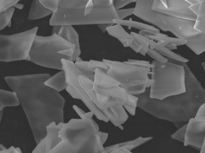 たるみ・しわのある肌にもつやを生み、​  ハリ感印象を与える板状 光輝剤の粉体イメージ画像