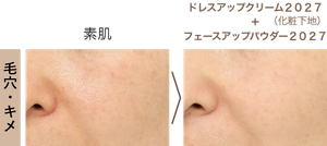 毛穴・キメ 素肌 ドレスアップクリーム２０２７ ＋ フェースアップパウダー２０２７