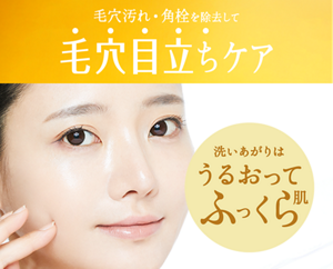 毛穴汚れ・角栓を除去して毛穴目立ちケア 洗いあがりはうるおってふっくら肌