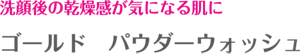 洗顔後の乾燥感が気になる肌に ゴールド　パウダーウォッシュ