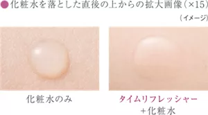 化粧水を落とした直後の上からの拡大画像(x20)（イメージ）