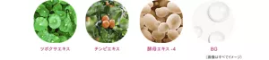 ツボクサエキス、チンピエキス、酵母 -4、BG