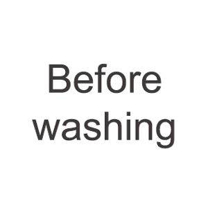 Before washing