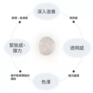 深入滋養 明亮度 透明感 暗沉護理 色澤 撫平乾燥導致的細紋 緊致感·彈力 肌理·柔滑度
