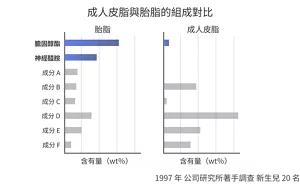 Comparison of the compositions of adult sebum and vernix lipids