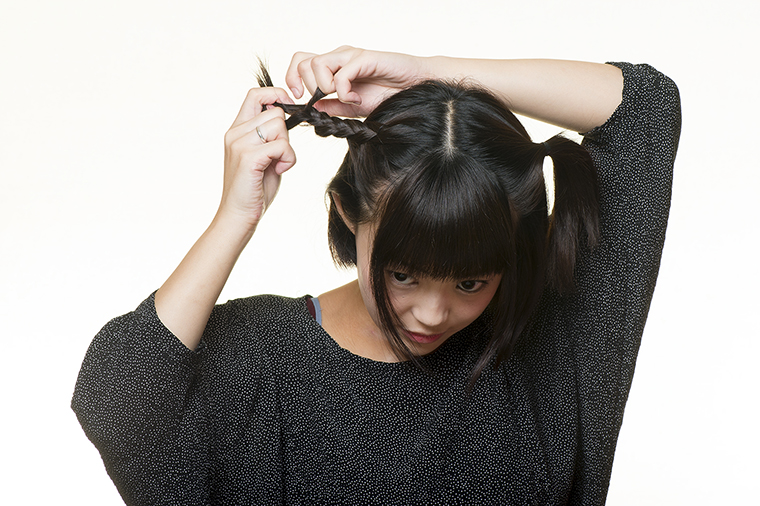 元タカラジェンヌ四方花林さんの簡単ヘアアレンジ ショートヘアのハーフアップ 美ビッドスマイル カネボウ化粧品