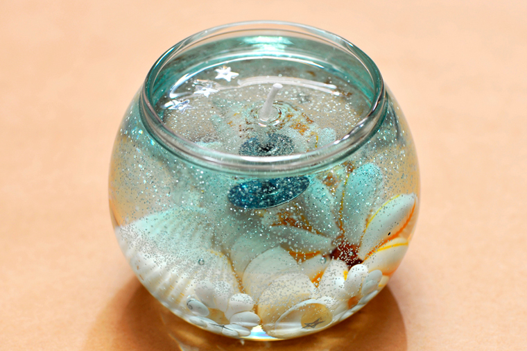 夏を彩る貝殻ジェルキャンドルの作り方 美ビッドスマイル カネボウ化粧品