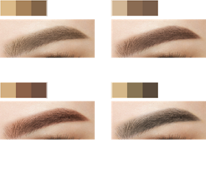 EX-4 Light Brown For yellowish and light brown hair. A versatile and natural light brown  EX-5 Brown For dark brown to black hair. A brown shade that is subtly sharp  EX-6  Red Brown For reddish browna to darker brown hair. An edgy and vogue red-brown shade  EX-7 Olive Gray For ash brown to black hair. A stylish and effortless-looking olive gray shade  Finished image